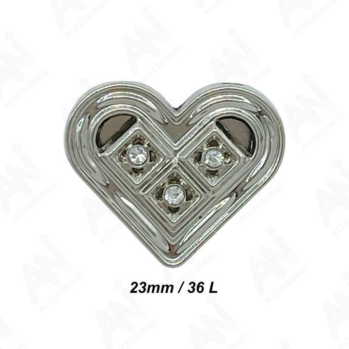 Decorative Heart Button for Crafts