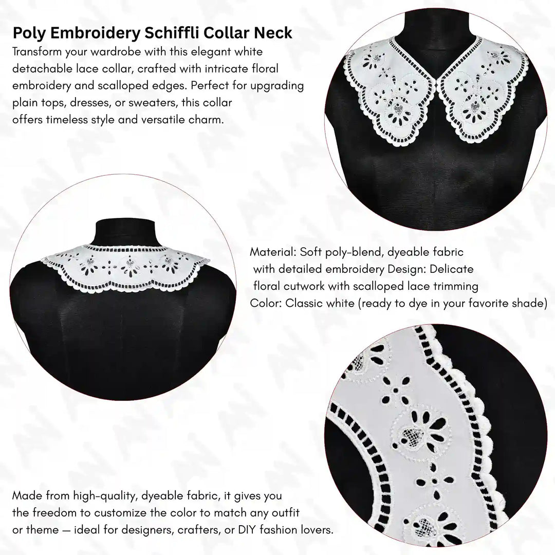Floral Style Cutwork Neck Collar