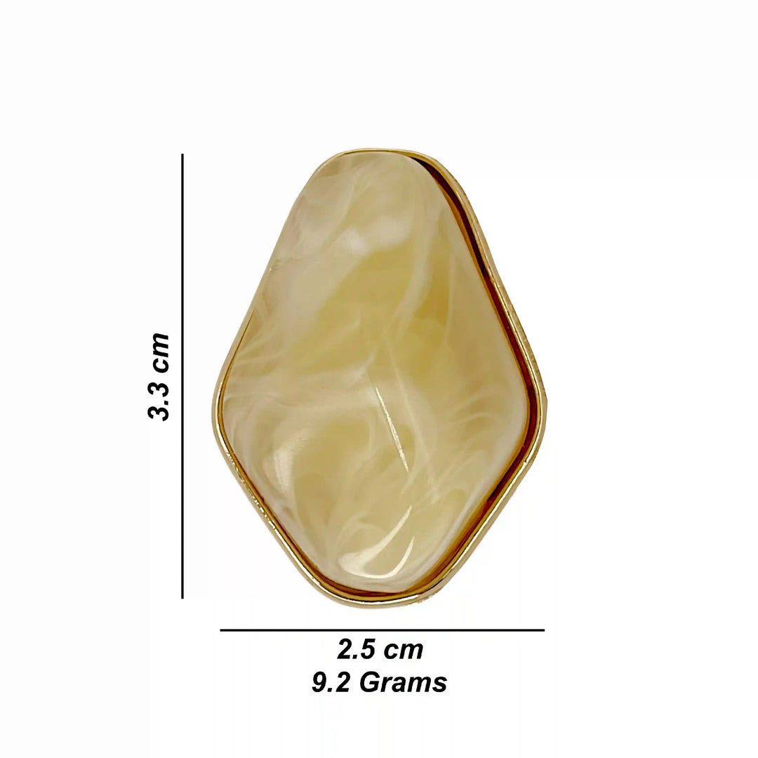 Brown Amber Marbled Metal Buckle
