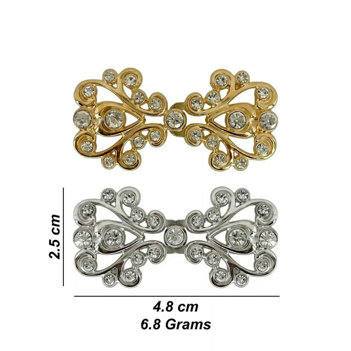Victorian-Inspired Rhinestone Frog Closure Buttons
