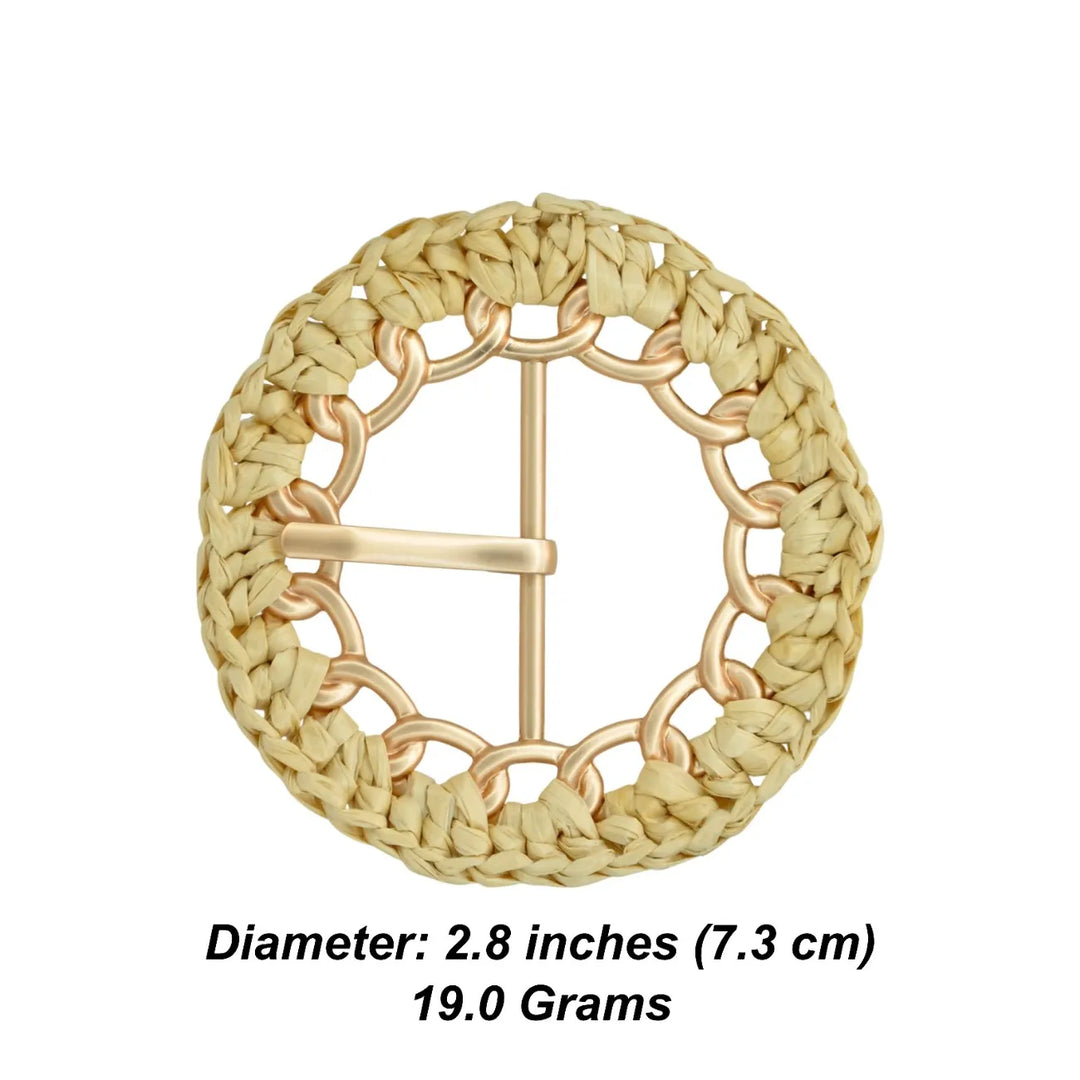 Natural Raffia Buckles