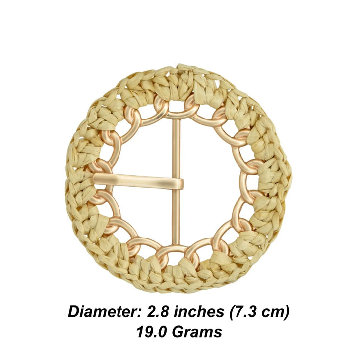 Natural Raffia Buckles