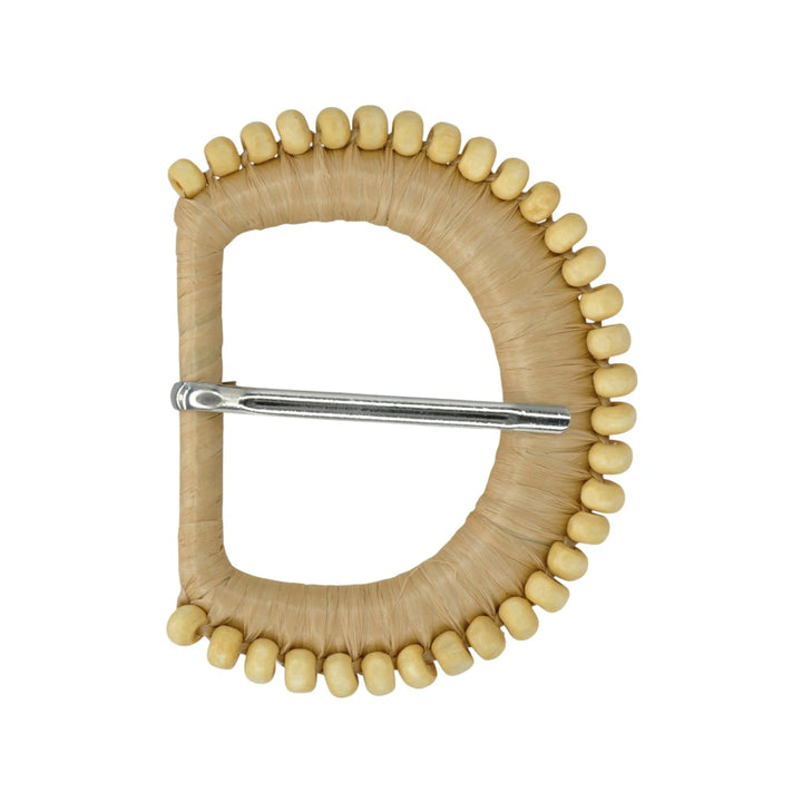 Handmade Beaded Raffia Buckle