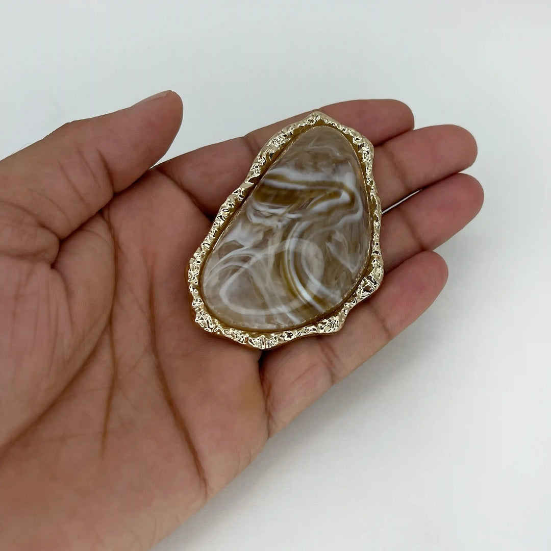 Organic Marbled Stone Buckles