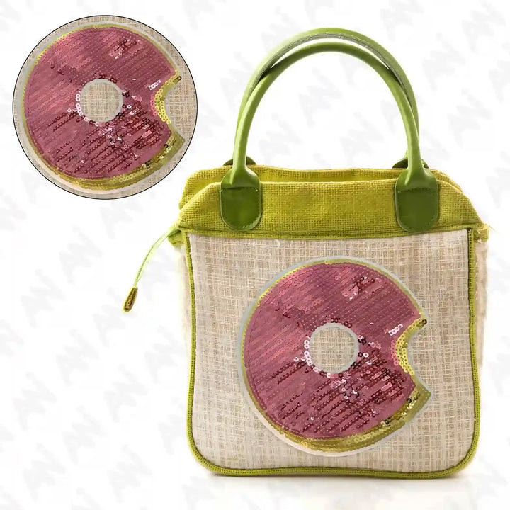 Pink Sequins Donut Patch