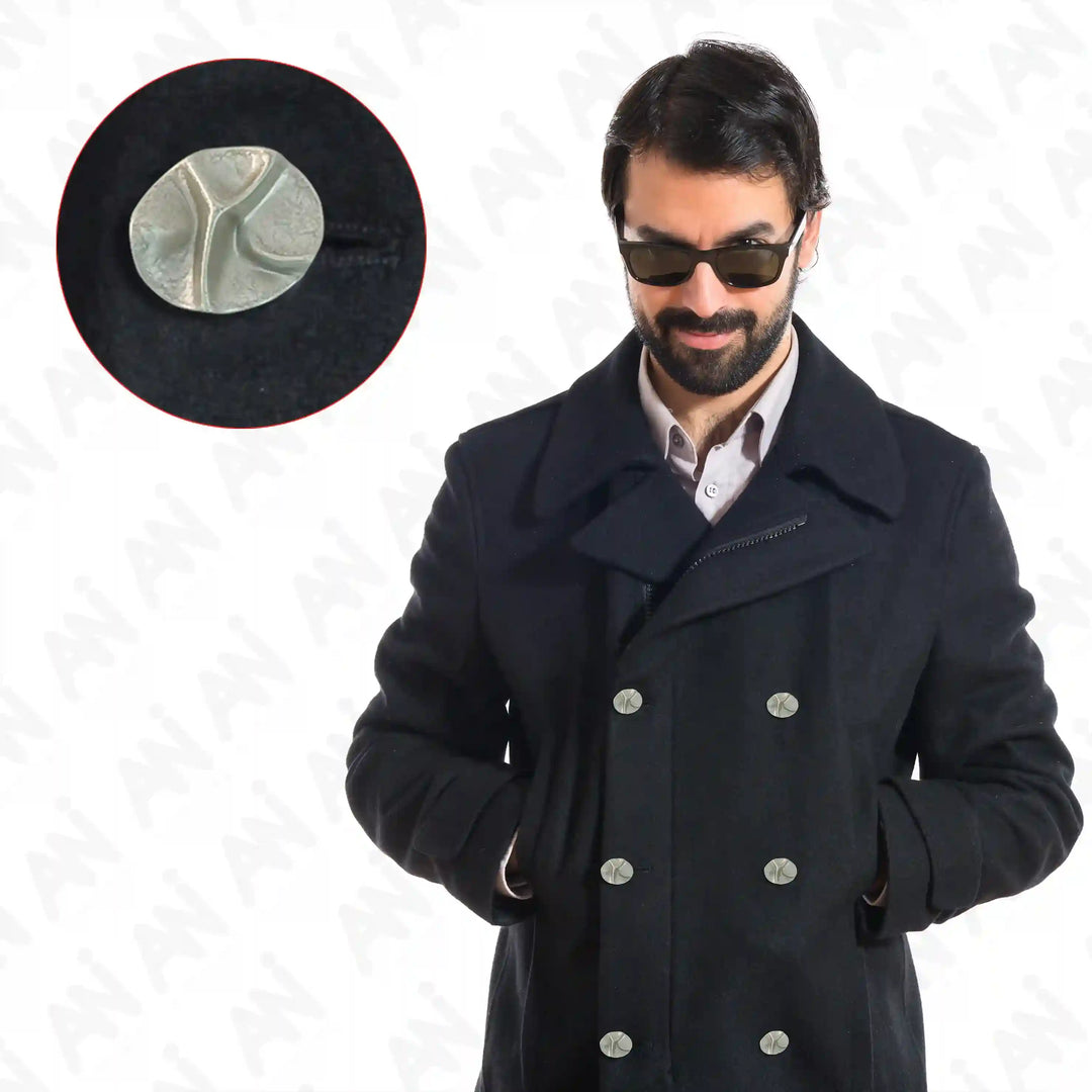 Segmented Silver Button