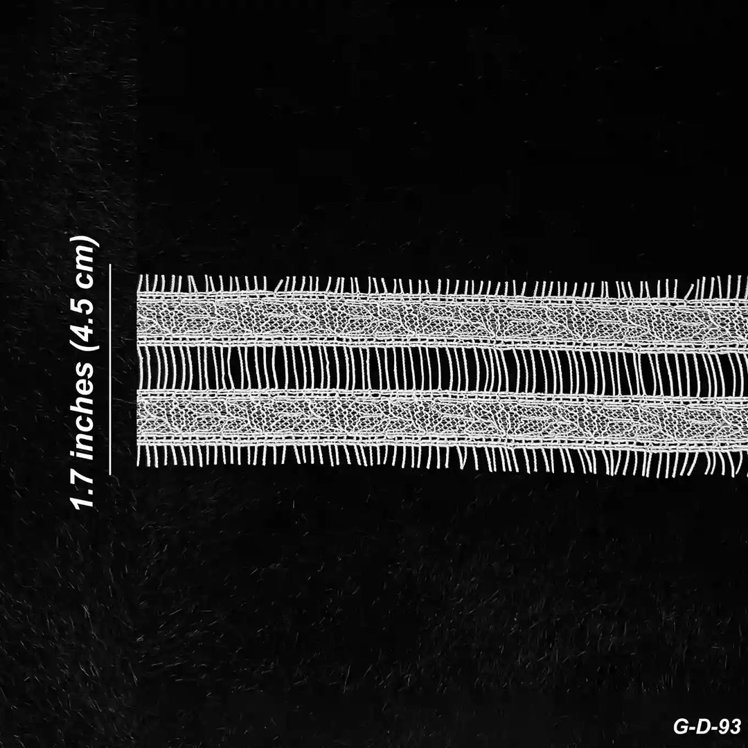 Geometric Ladder-Stitch Lace Trim