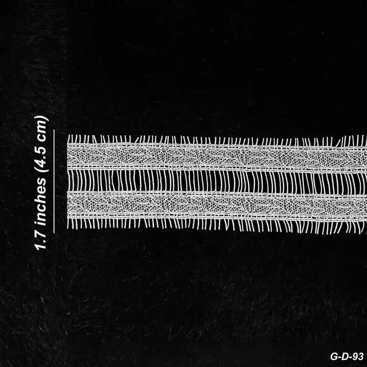 Geometric Ladder-Stitch Lace Trim