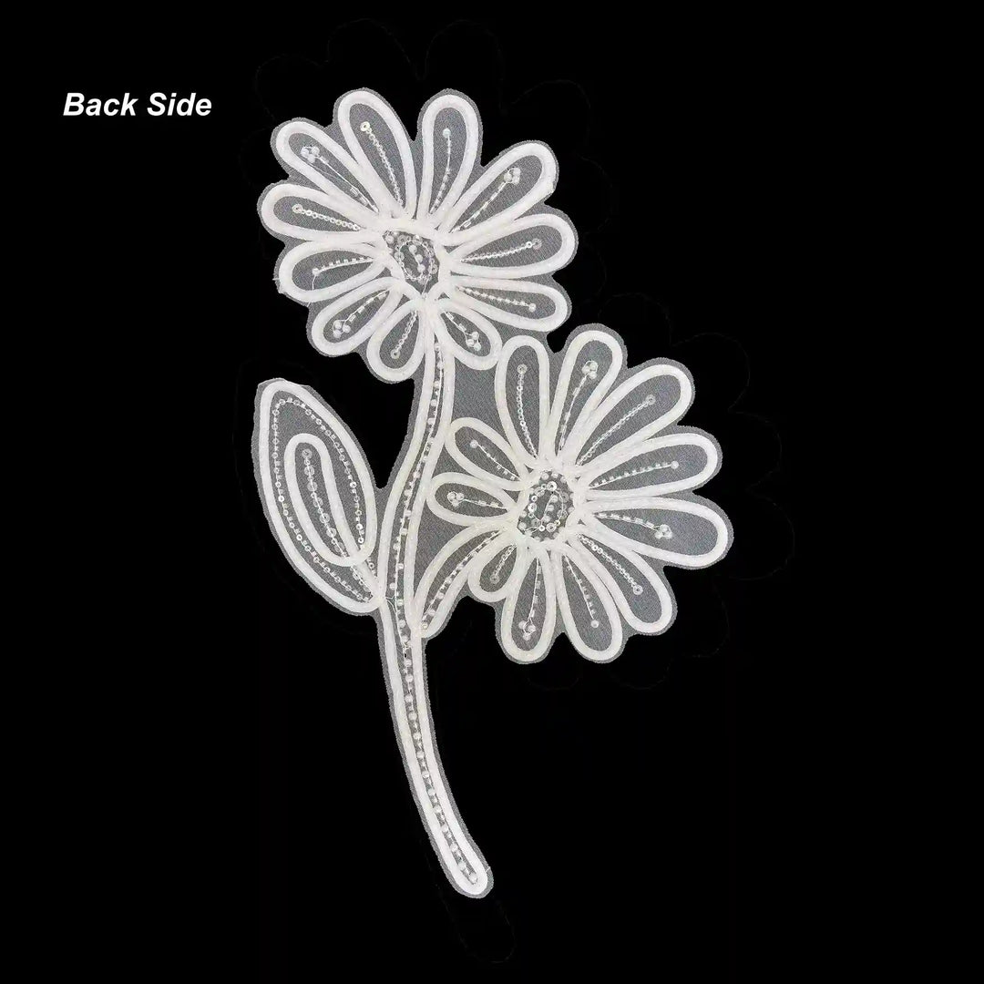 Delicate Floral Scallop Eyelash Trim Patch