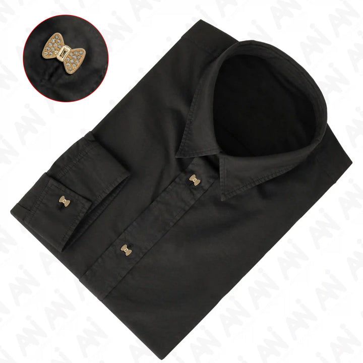 Bow Style Rhinestone Shirt Buttons