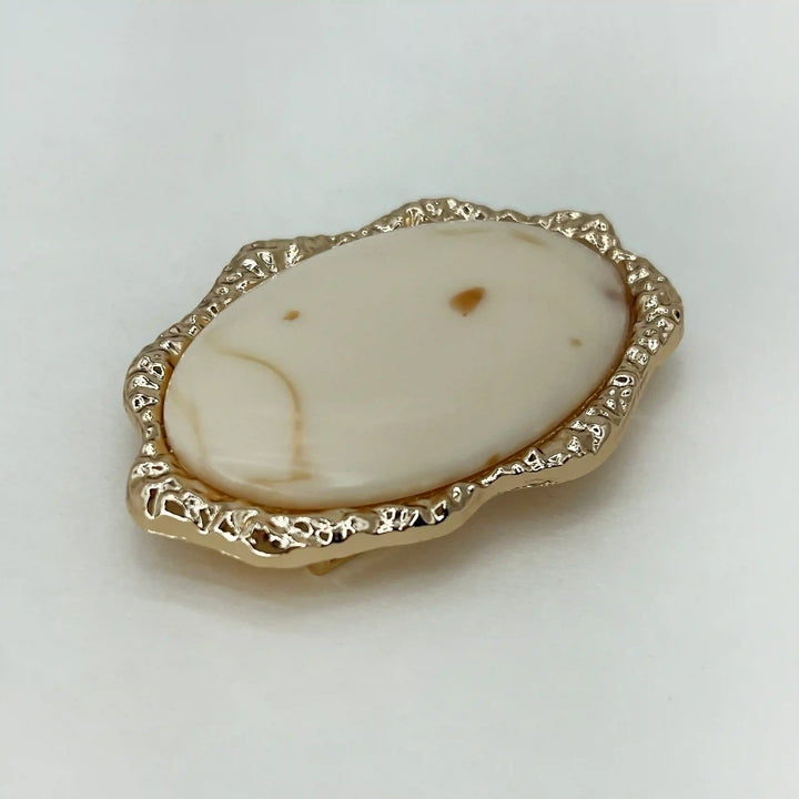 Abstract Oval Stone Buckles
