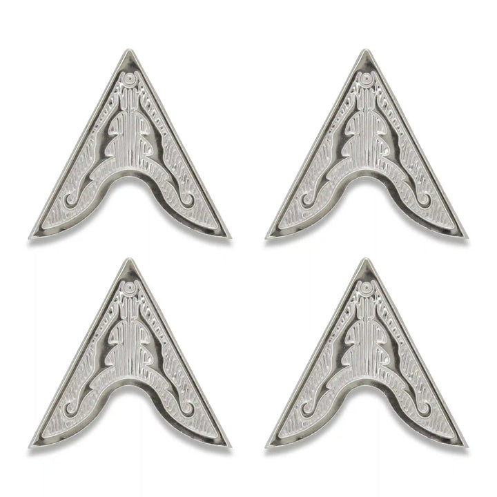 Silver Tribal Collar Tips
