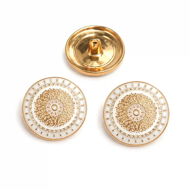 Royal Mandala Chakra Enamel Button