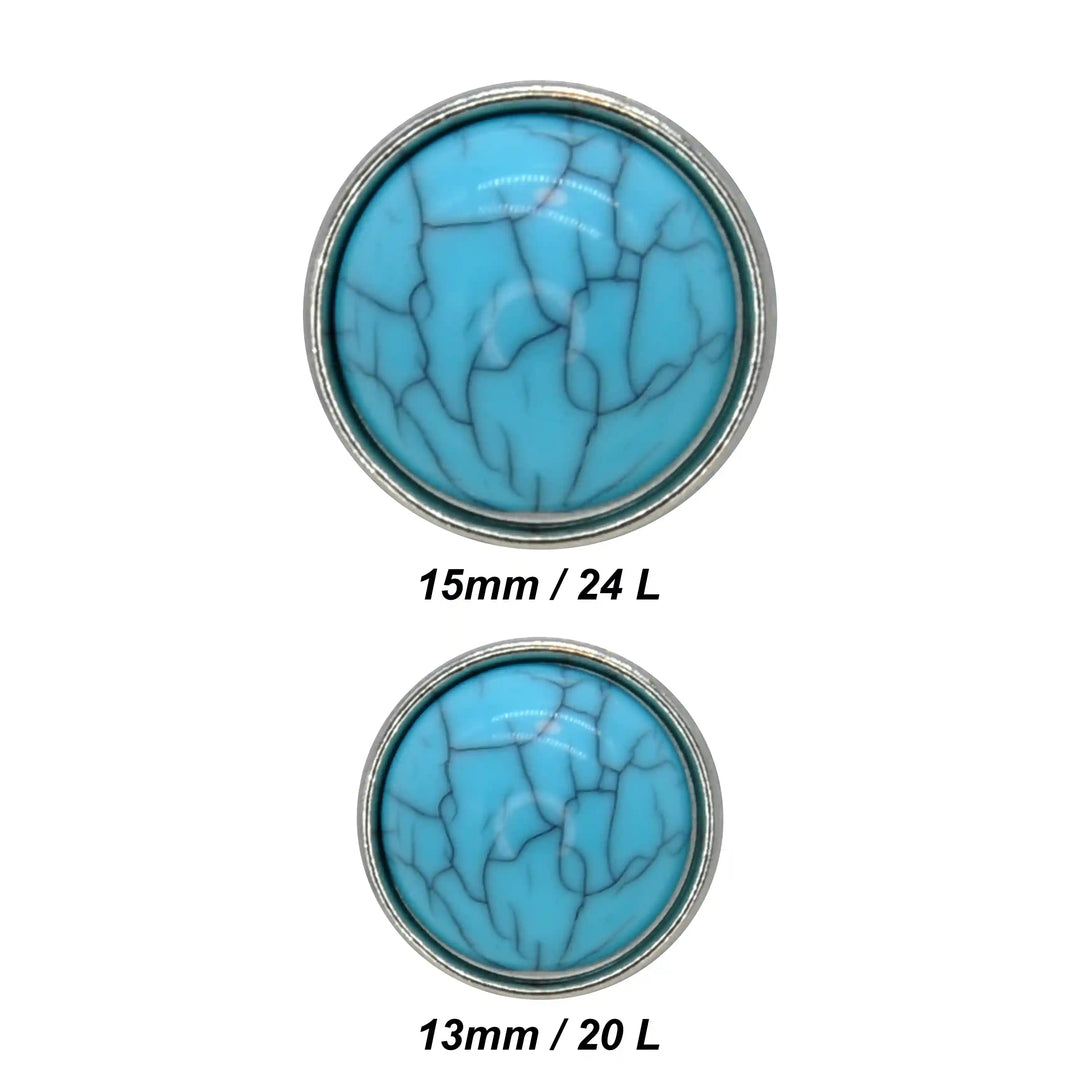 Turquoise Stone Button | 13mm(20L)