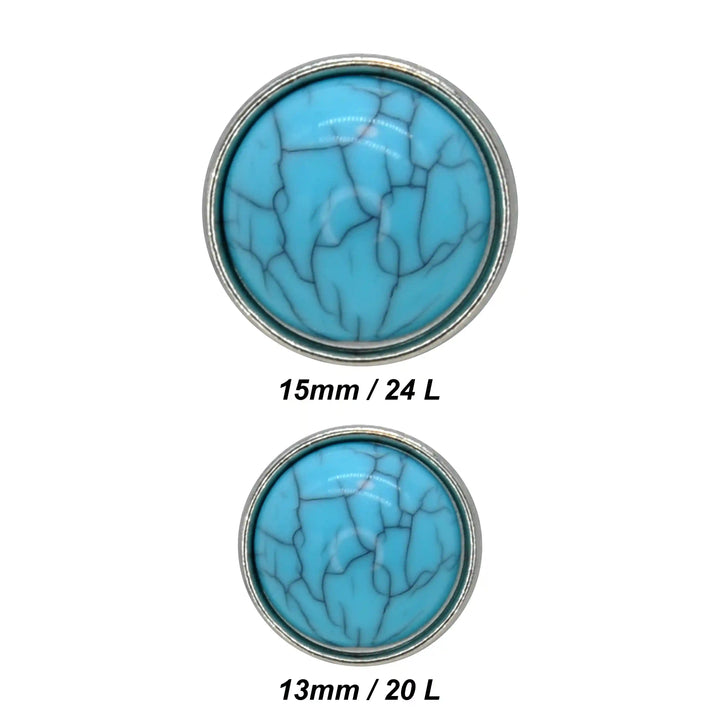 Turquoise Stone Button | 13mm(20L)