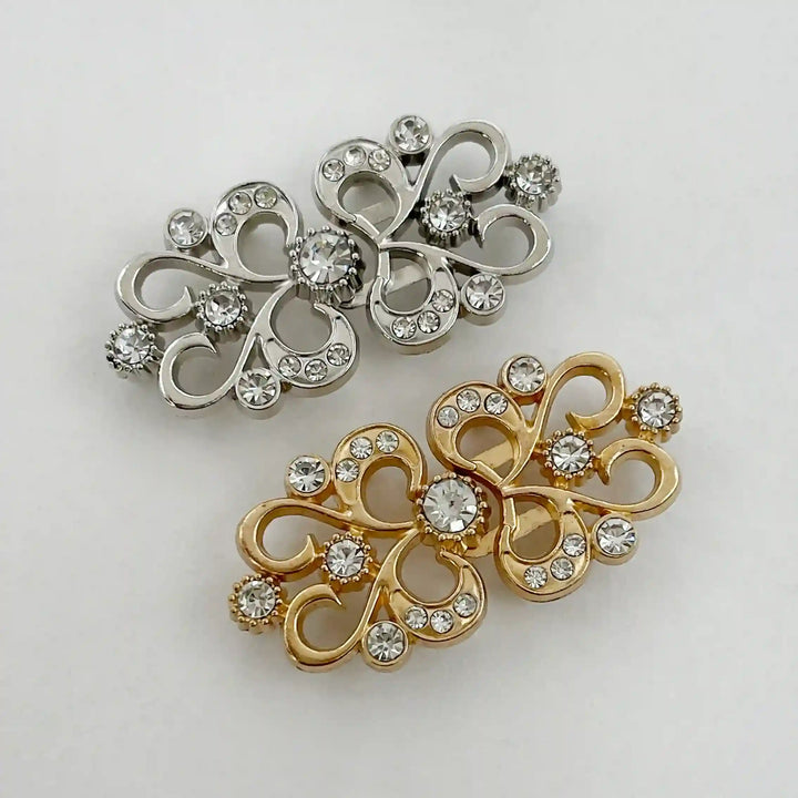 Swarovski-Style Crystal Frog Closure Buttons