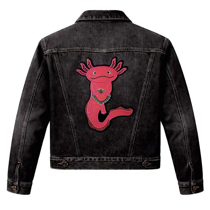 Cute Pink Axolotl Embroidered Patch