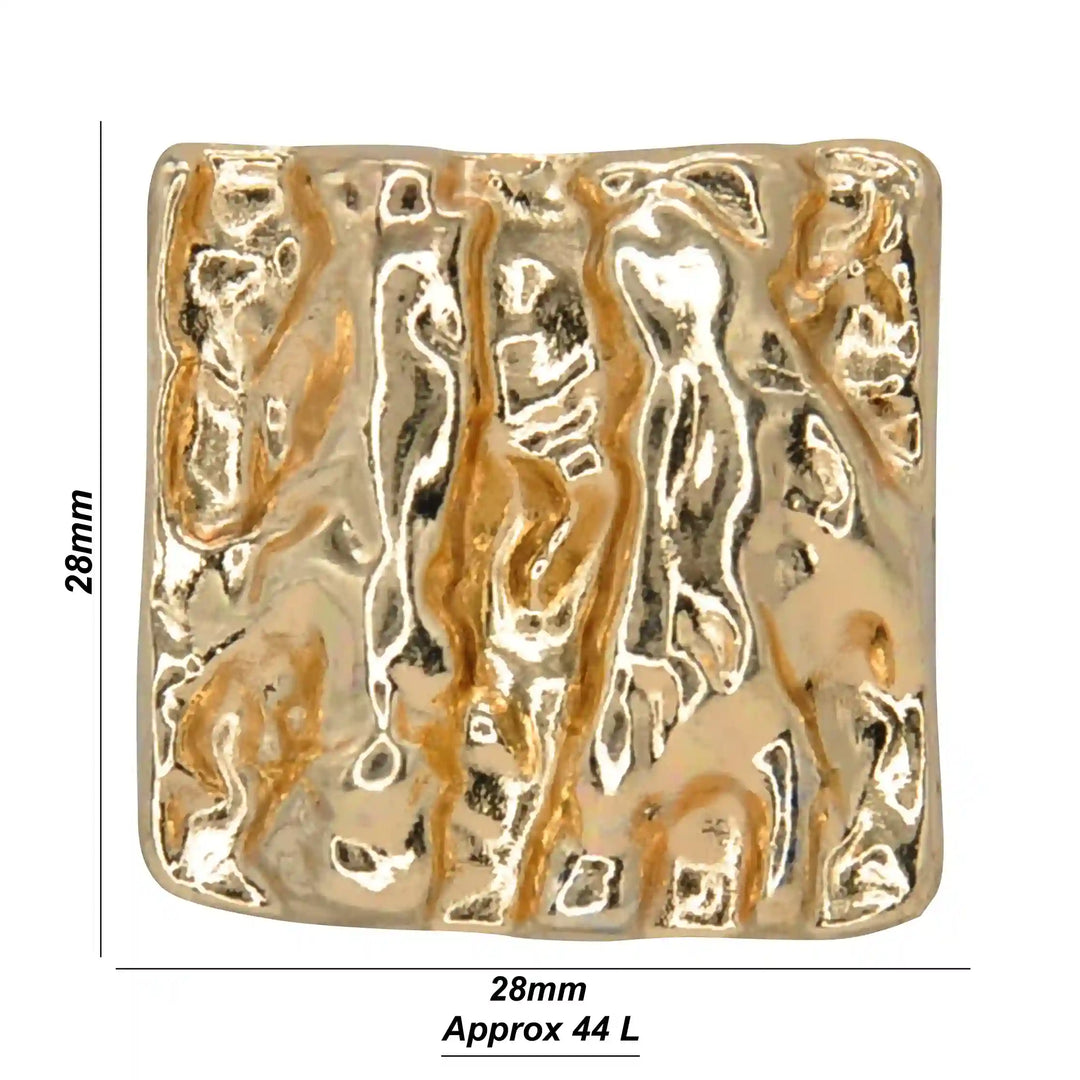 Hammered Style Square Buttons | 28mm(44L)