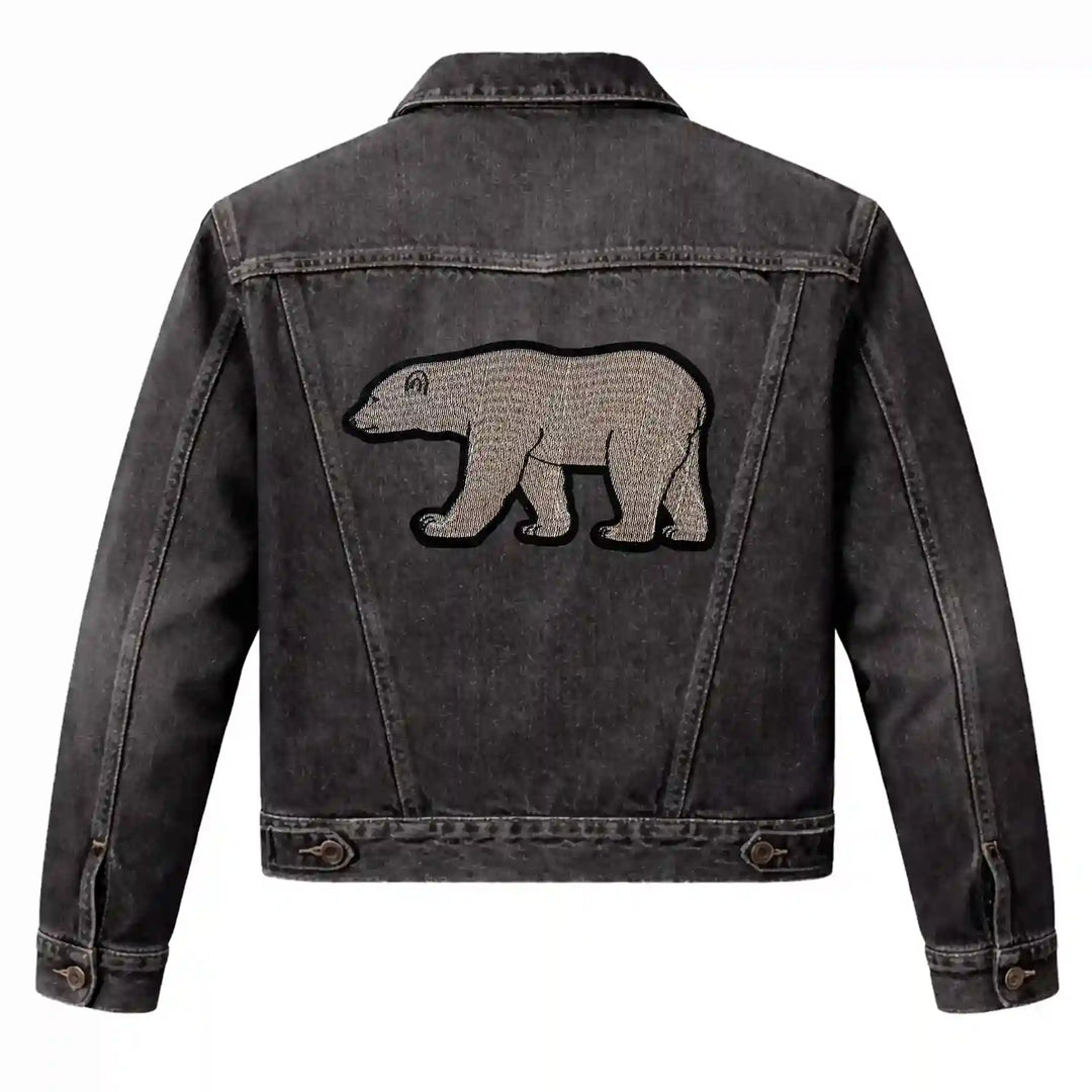 Silver Polar Bear Embroidery