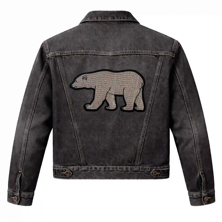 Silver Polar Bear Embroidery