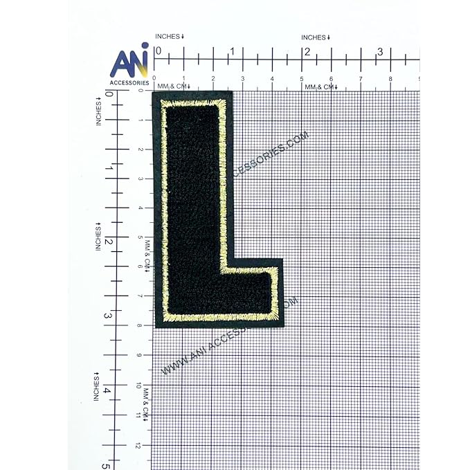 Letter L Hot fix Or Sew Patch