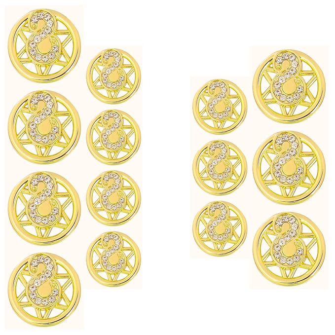 Shimmering Gold Metal Shank Metal Buttons