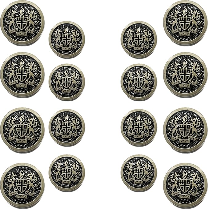 Imperial Icon Design Metal Buttons( Pack of 8 Buttons)