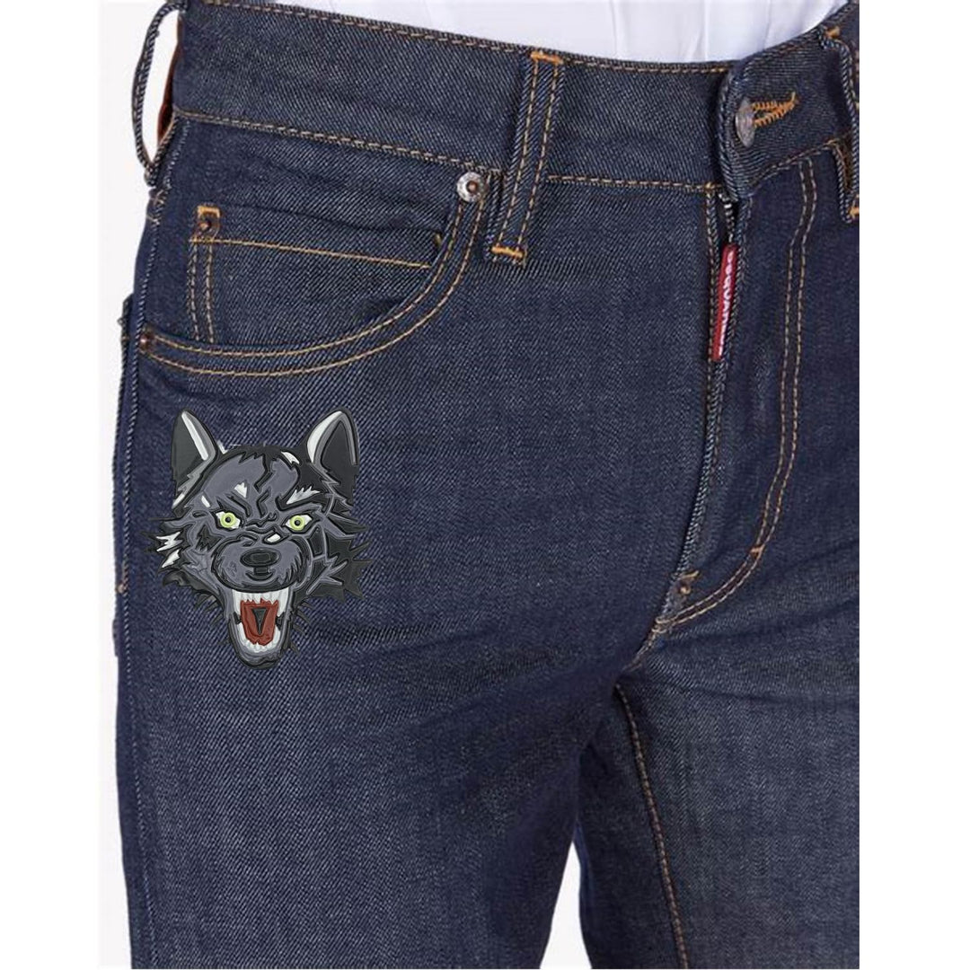 Growling Wolf Pvc Patch