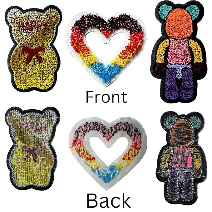 Teddy Bear and Heart Patches