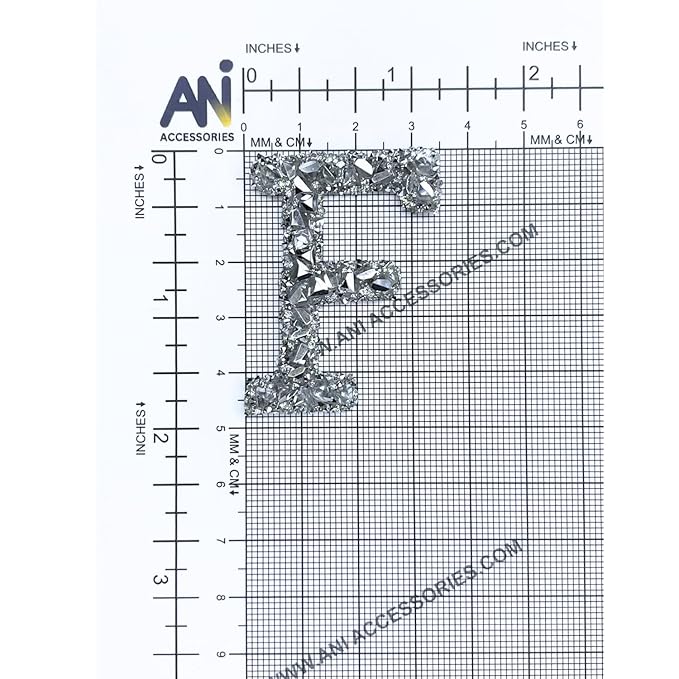 Letter N White Sparkling Rhinestone Patch