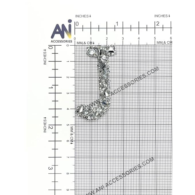 Letter N White Sparkling Rhinestone Patch