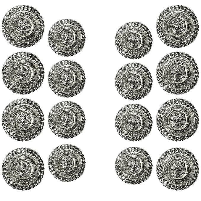 Shimmering Circles Metal Buttons