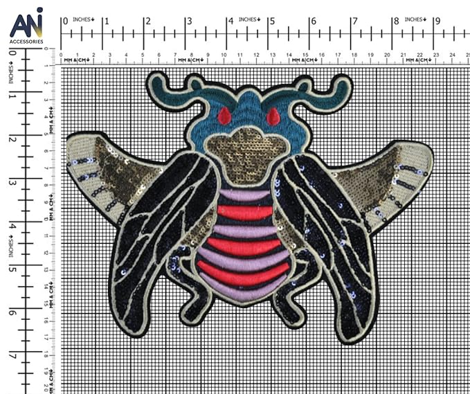 Bee With Crown Sew Patch Set