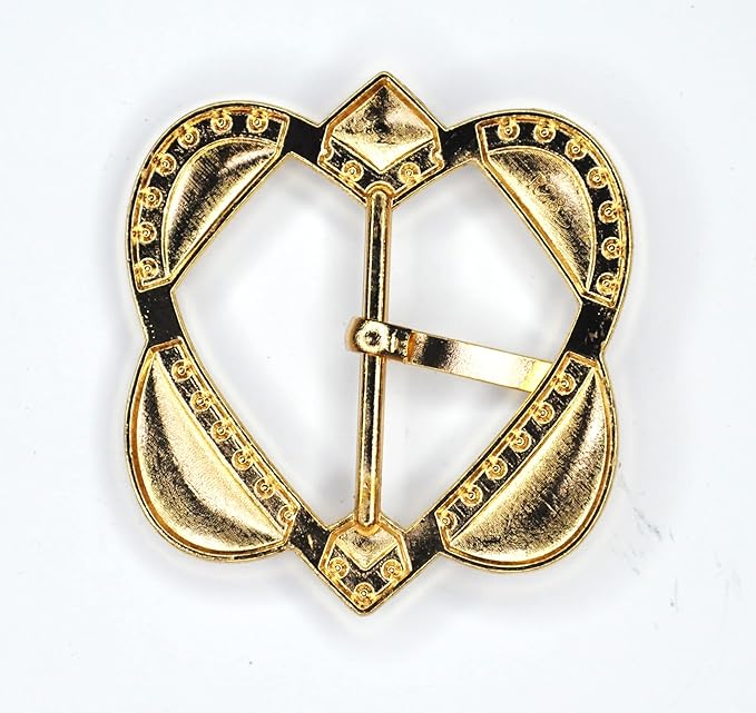 Gold Heart Shape Buckle With Small Rhinestones Metal Buckle