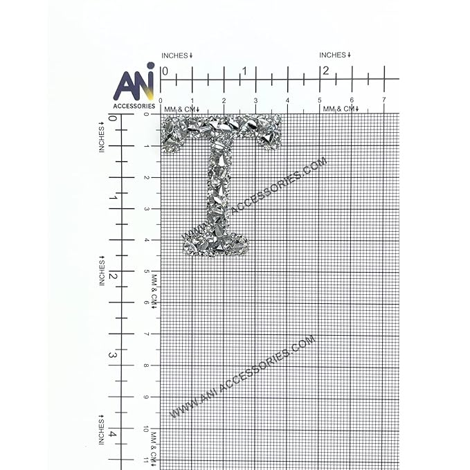 Letter N White Sparkling Rhinestone Patch