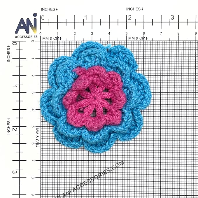 Flower Layered Crochet Sew Patches