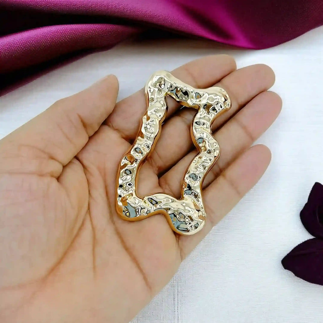 Textured Freeform Wave Buckle