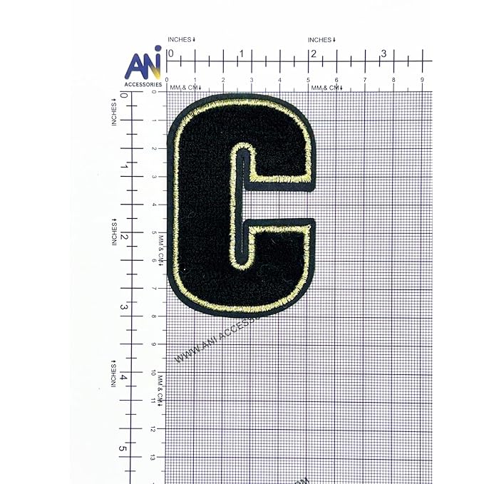 Letter C Hot fix Or Sew Patch