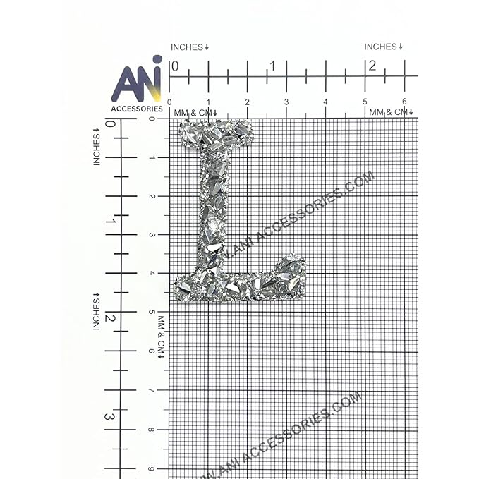 Letter N White Sparkling Rhinestone Patch
