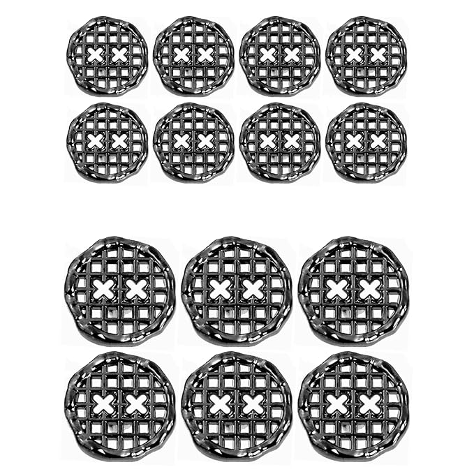 Grid Openwork Metal Buttons