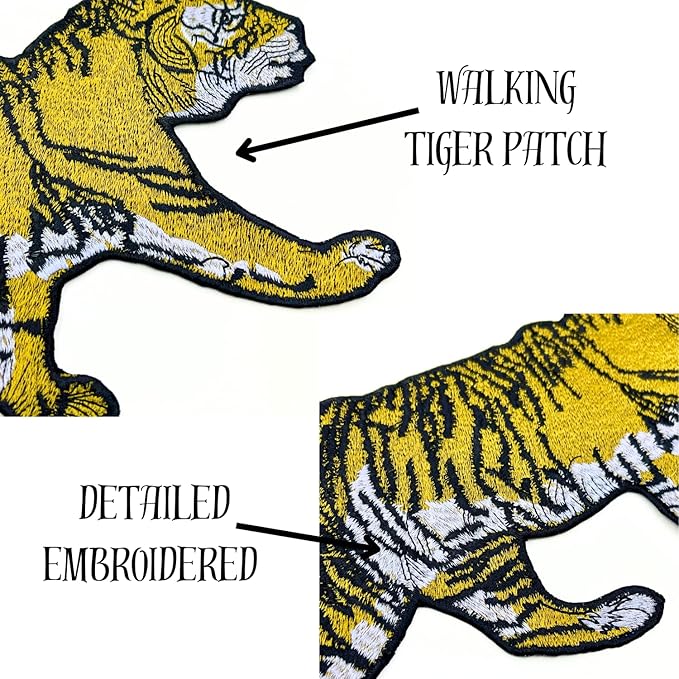 Walking Tiger Sew Large Patch