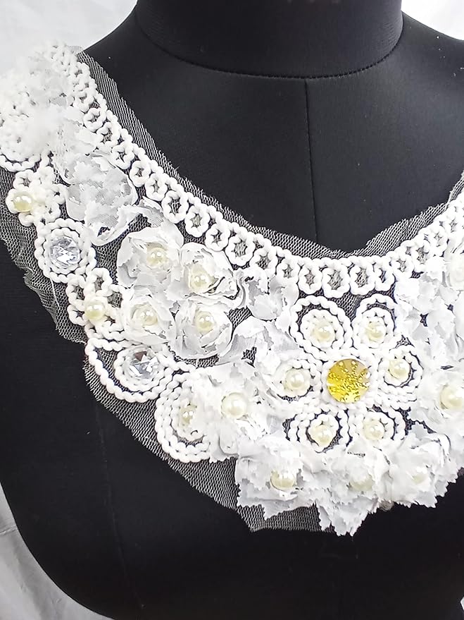 Golden Stone Center Floral Design Neckline