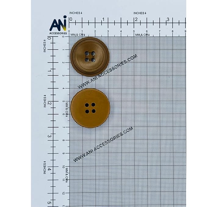 Earthy Brown 4-Holes Buttons with Textured Surface