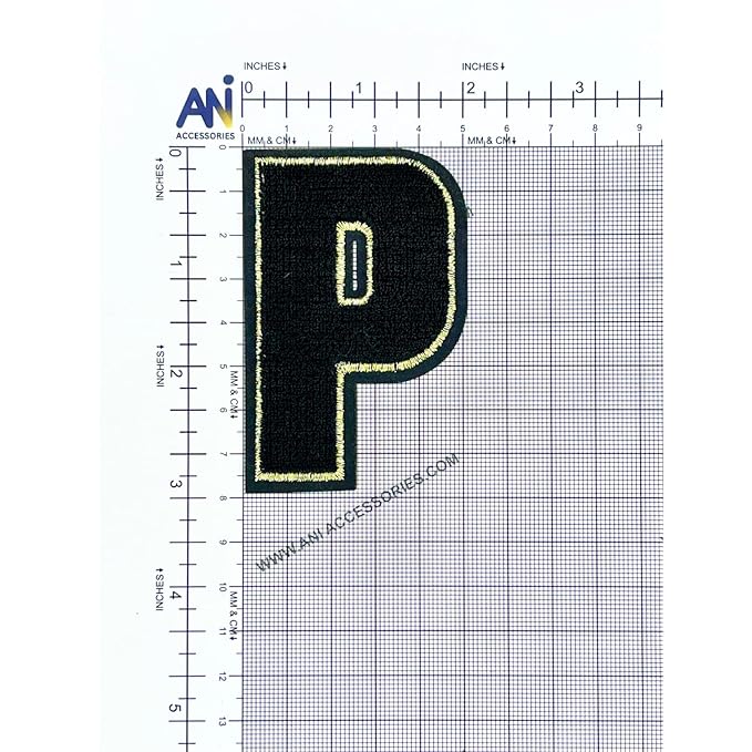 Letter P Hot fix Or Sew Patch