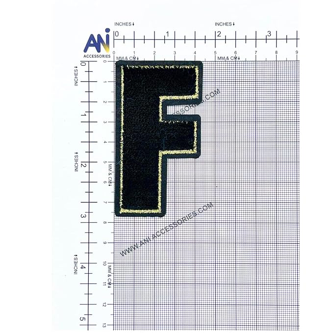 Letter F Hot fix Or Sew Patch