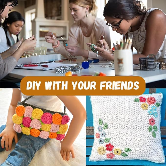 Flower Layered Crochet Sew Patches