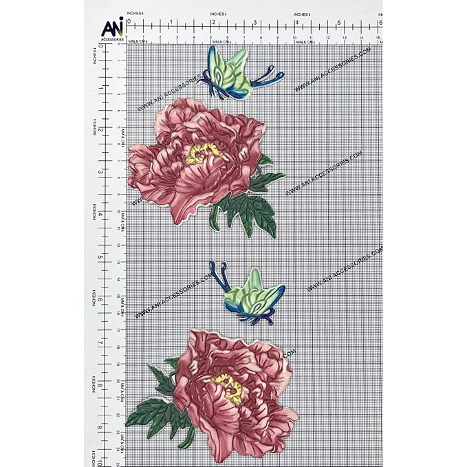 3D Floral and Insect Pvc Heat Transfer Patch