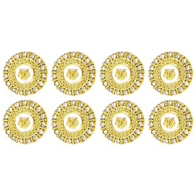 Diamond-Encrusted Lion Metal Buttons