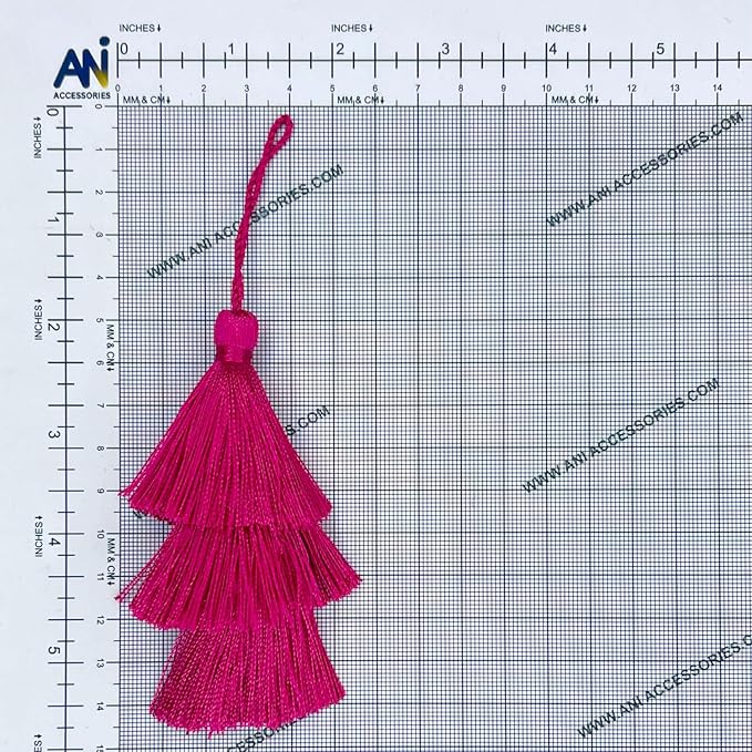 Fuchsia Tassel Set