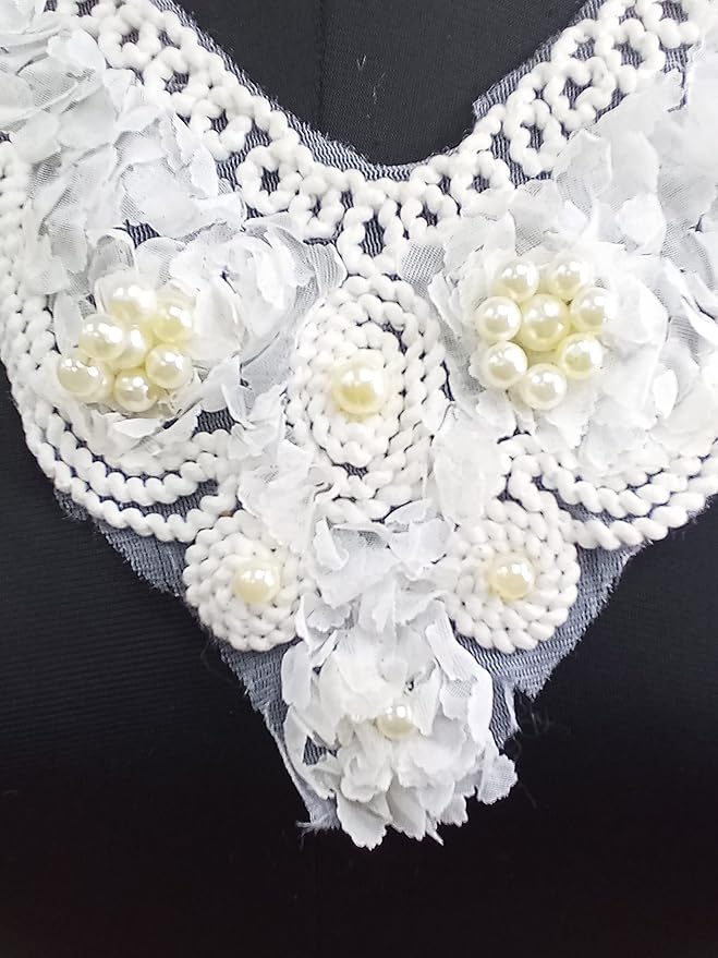 Cord Pearl With Floral Touch Neckline